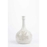 A STAFFORDSHIRE WHITE SALTGLAZE STONEWARE BOTTLE VASE