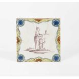A RARE DELFTWARE TILE, LIVERPOOL, C.1760