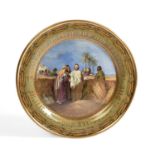 A STAFFORDSHIRE PRATTWARE BREAD PLATE