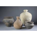 THREE ROMAN POTTERY VESSELS