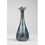Loetz, A silver overlaid Crete Papillon glass vase