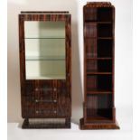 λ Art Deco, French, Two ebony macassar cabinets