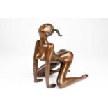 A Modern bronze sculpture