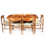 Victor Wilkins for G-Plan, a Brasilia dining table and five chairs, circa 1968