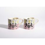 Eric Ravilious (1903-1942) for Wedgwood, Two Queen Elizabeth II coronation mugs