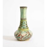 Charles Collis at Della Robbia Pottery, a scalloped neck vase