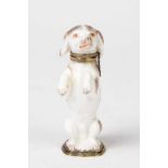 A CONTINENTAL PORCELAIN SCENT BOTTLE AND STOPPER