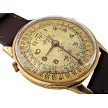 An Accurist vintage triple date calendar wristwatch with Brevet movement, stainless steel and gold-