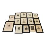 A group of 18th-19th century engravings and lithographs of historic figures; Joshua Reynolds,