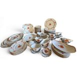 Herend, a 20th century dinner service for twelve in the Chinese Rust Bouquet pattern comprising
