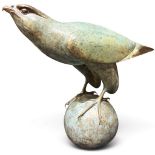 Geoffrey Dashwood (British, b. 1947) ‘Peregrine Falcon’, bronze edition of 12, of stylised form,