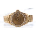 Rare Ladies Rolex 'Bark' Datejust 26 18ct Yellow Gold Ref 69288 Circa 1991