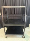 MONITOR / VCR CART - BLACK