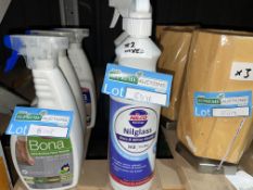 2PC BRAND NEW MIXED LOT INCLUDING 1 LNILCO GLASS AND MIRROR CLEANER, 1L NILCO WASHRROM AND