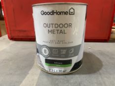 X4 BRAND NEW GOOD HOME OUT DOOR MEATAL PAINT, ANTI RUST AND COLOUR PROTECTOR 2.5L BALTIMORE SATIN (