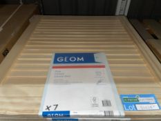 7 X BRAND NEW GEOM PINE CLOSED LOUVRE DOORS, 610X533MM (LOC: R9.1-B1039)