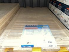 1 X BRAND NEW GEOM PINE CLOSED LOUVRE DOOR, 762X457MM (LOC: R9.1-B1035)