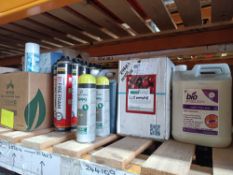 46X MIXED LOT INCLUDE HYFLEX FLOOR CLEANER 5L, CARPET DEODORISER AND SANITISER 5L, SOPPEC TEMPO TP