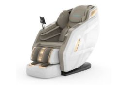 BRAND NEW & BOXED MiCOMFORT SERENITY Full Body SL Track 4D Luxury Massage Chair - WHITE. RRP £3999.