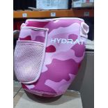 30X HYDRATE WATER BOTTLE CARRIER , 2.2L PINK CAMO. (LOC: 8.3-MM399)