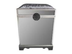 BRAND NEW Mirrored Stool for dressing table with storage RRP £250. Mirrored stool with storage for