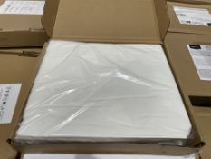 7 X BRAND NEW LUXURY 100% COTTON FITTED SHEETS WHITE 200 X 200 X 30CM (LOC: 21.13-AA268)