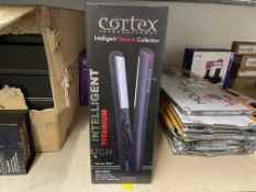 BRAND NEW CORTEX INTERNATIONAL INTELLIGENT TITANIUM COLLECTION SOFT TOUCH ONYX BLACK FLAT IRON