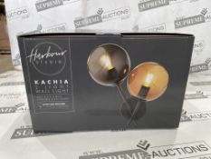 4 X BRAND NEW Harbour Studio Kachia Wired Wall light RRP £44 EACH. The Kachia 2 light wall light