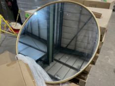 BRAND NEW Round Gold Wall Mirror RRP £149. Very Stylish Round Gold Wall Mirror, fitted with plain