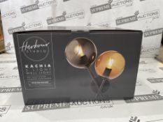 4 X BRAND NEW Harbour Studio Kachia Wired Wall light RRP £44 EACH. The Kachia 2 light wall light
