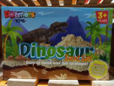 6X DAZMERS DINOSAUR SAND SET , EASY TO MOLD AND FUN TO SHAPE (LOC: 29.5-MM200)