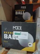3X M33 MODE33 EXERCISE BALL 55CM , PROFESSIONAL BASE ANTI BRUST BALL. (LOC: 30.2-MM249)