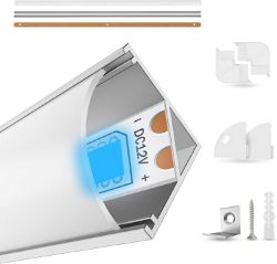 8 X BRAND NEW EDELHAND© LED Aluminium Profile 10 x 1 m – LED U-Profile as a Complete Set with
