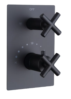 BRANND NEW VURTU Noir Concealed Thermostatic 2 Way Diverter Valve, 310(H) x 252(W), High/ Low