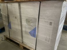 PALLET TO CONTAIN 4 X BRAND NEW COLENSO CHAIRS LINEN EFFECT, MIX OF DARK GREY AND LIGHT GREY (LOC: