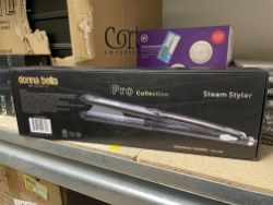 2 X BRAND NEW DONNA BELLA NEW LOOK NEW YOU PRO COLLECTION STEAM STYLER STRAIGHTENERS (LOC: S/R-