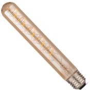 25 X BRAND NEW CROWN LED E27 Tubular Vintage Light Bulbs - Warm White Glass Edison Screw Bulb - E-