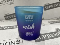 12 X BRAND NEW PECKSNIFFS ENGLAND 198.4G LUXURY AROMA AND BLISS WISH BERGAMOT AND AMBERGIS SCENTED