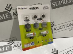 144 X BRAND NEW PACKS OF 8 POLAROID ASSORTED BATTERIES BB 2025 (LOC: 21.15-AA2398)