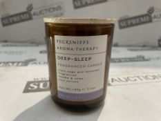 10 X BRAND NEW PECKSNIFFS AROMATHERAPY DEEP SLEEP FRAGRANCED CANDLES 100G CLARY SAGE AND LAVENDER,
