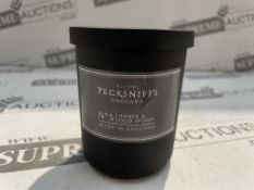 10 X BRAND NEW PECKSNIFFS ENGLAND NO5 AMBER AND OUD WOOD PREMIUM CANDLES 100G RRP £40 EACH (