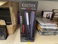 2 X BRAND NEW CORTEX INTERNATIONAL INTELLIGENT TITANIUM COLLECTION SOFT TOUCH ONYX BLACK FLAT IRON