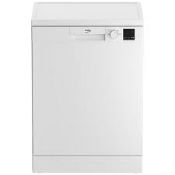 Beko DVN04X20W Freestanding Full size Dishwasher. - SR5F. RRP £299.00.