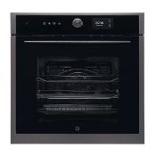 GoodHome Bamia GHMF71 Built-in Single Multi-function Electric Oven - Brushed black stainless steel