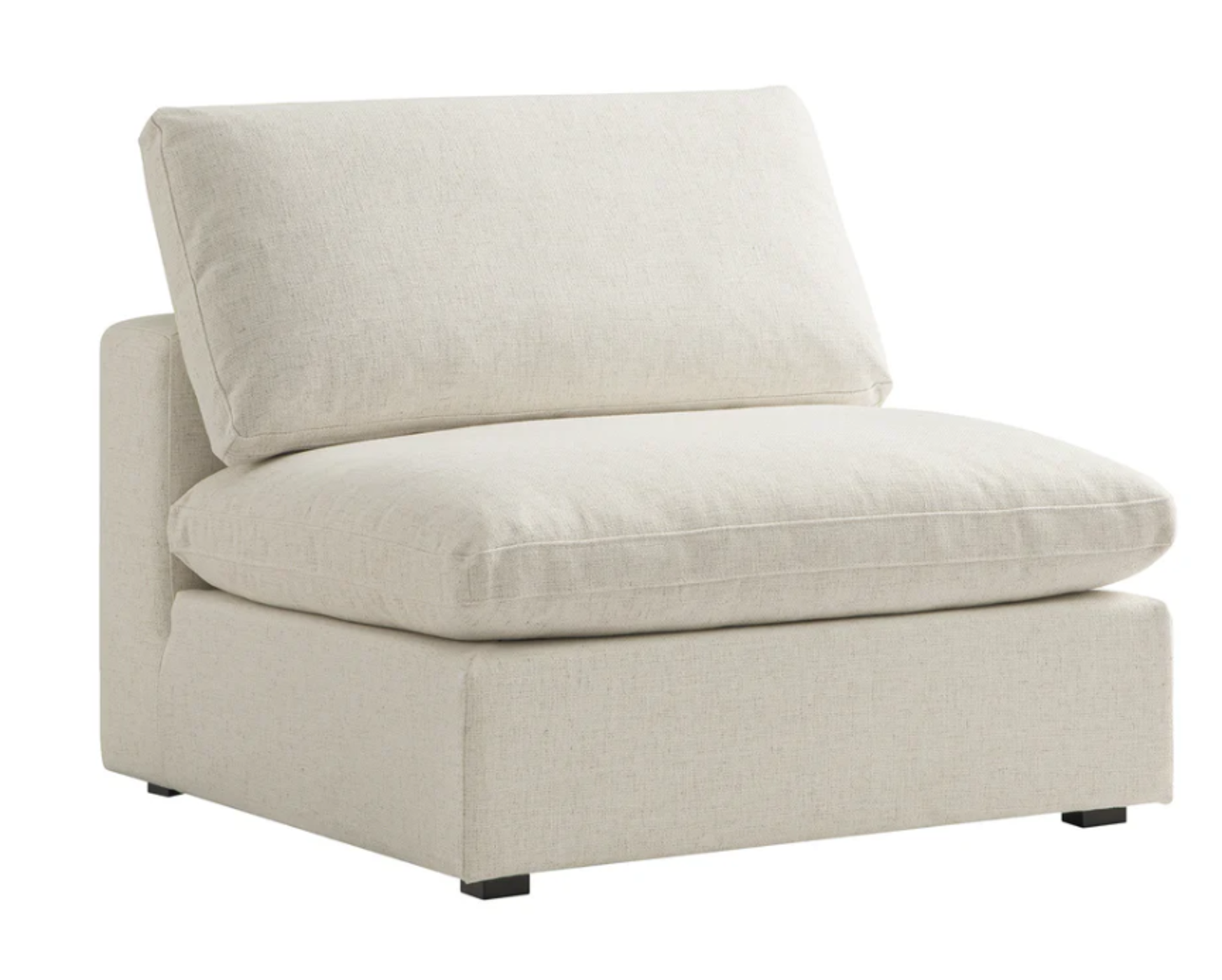 Boxed Lutyens Beige Linen Blend Modular Sofa, Armless Seat. - R48.2. RRP £549.99. Perfectly