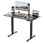 Boxed Large Adjustable Black Electric Standing Desk with USB C Charging-SR5(3.7)