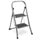 Boxed 2 Step Steel Ladder - Grey-SR3(3.7)