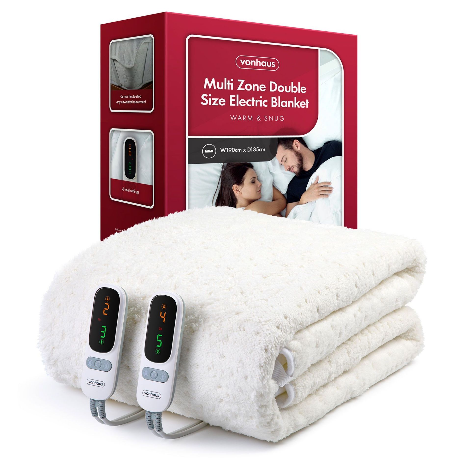 Boxed Double Size Multi Zone Electric Blanket - Dual Control-SR3(1.5)