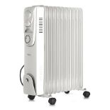 Boxed 11 Fin Oil Filled Radiator with Timer 2500W - White-SR3(3.5)