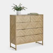 Boxed Ducie Herringbone Chest of Drawers-SR5(4.11E)